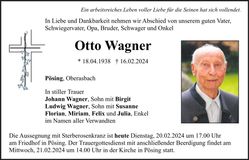 Traueranzeige Otto Wagner