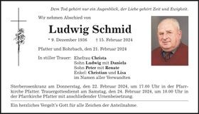 Traueranzeige Ludwig Schmid