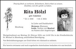 Traueranzeige Rita Hölzl
