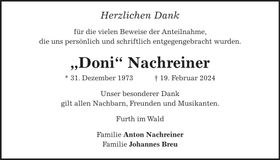 Traueranzeige Anton Nachreiner