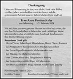 Traueranzeige Anna Krottenthaler
