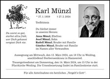 Traueranzeige Karl Münzl