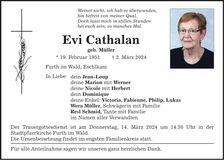 Traueranzeige Evi Cathalan