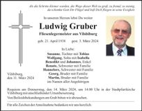 Traueranzeige Ludwig Gruber