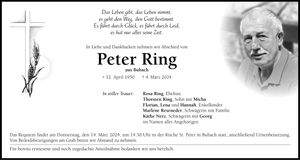Traueranzeige Peter Ring