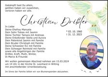 Traueranzeige Christian Drißler