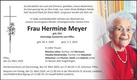 Traueranzeige Hermine Meyer