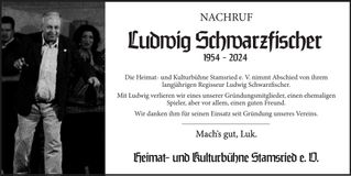 Traueranzeige Ludwig Schwarzfischer