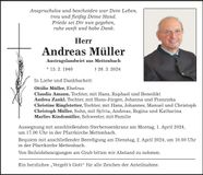 Traueranzeige Andreas Müller