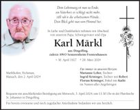 Traueranzeige Karl Märkl