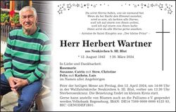 Traueranzeige Herbert Wartner