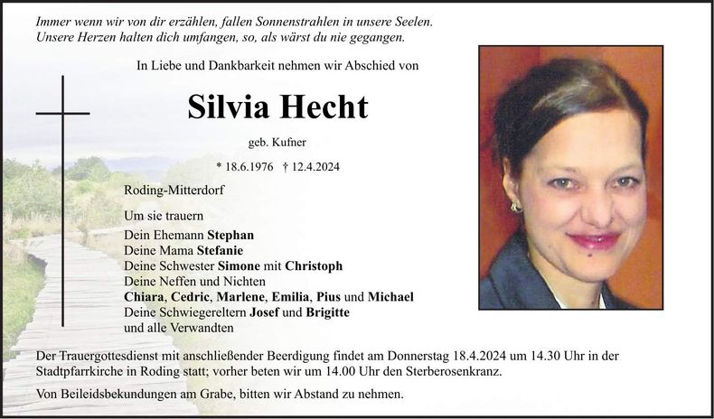 Traueranzeige Silvia Hecht