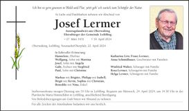 Traueranzeige Josef Lermer