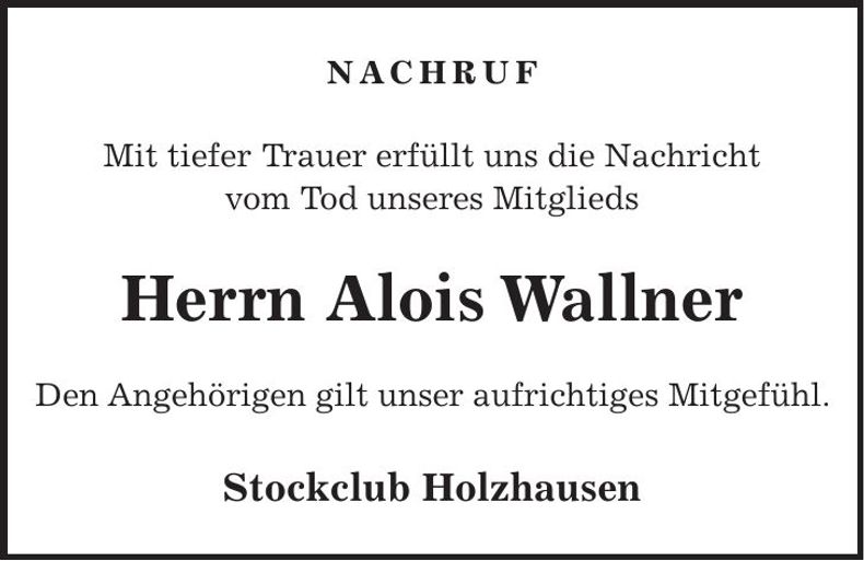 Traueranzeige Josef Mayerhofer