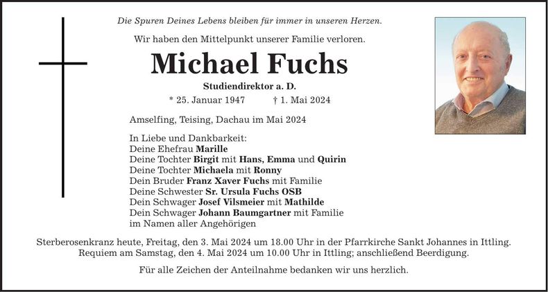 Traueranzeige Michael Fuchs