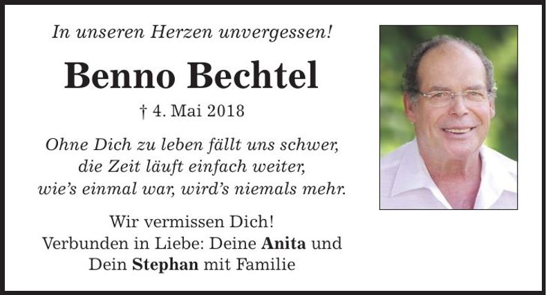 Traueranzeige Bernhard Bechtel