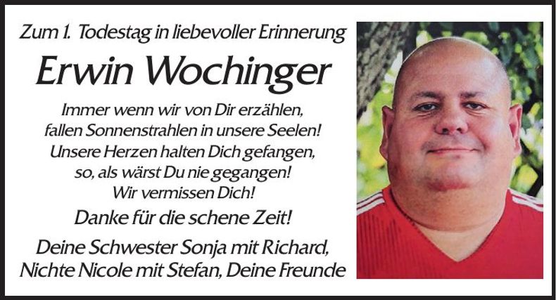 Traueranzeige Erwin Wochinger