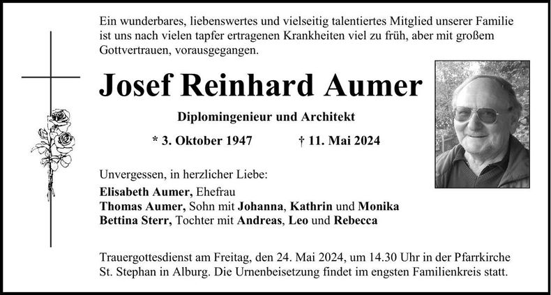 Traueranzeige Josef Aumer