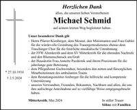 Traueranzeige Michael Schmid