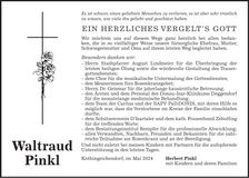 Traueranzeige Waltraud Pinkl
