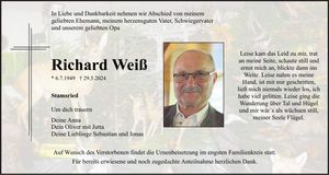 Traueranzeige Richard Weiß