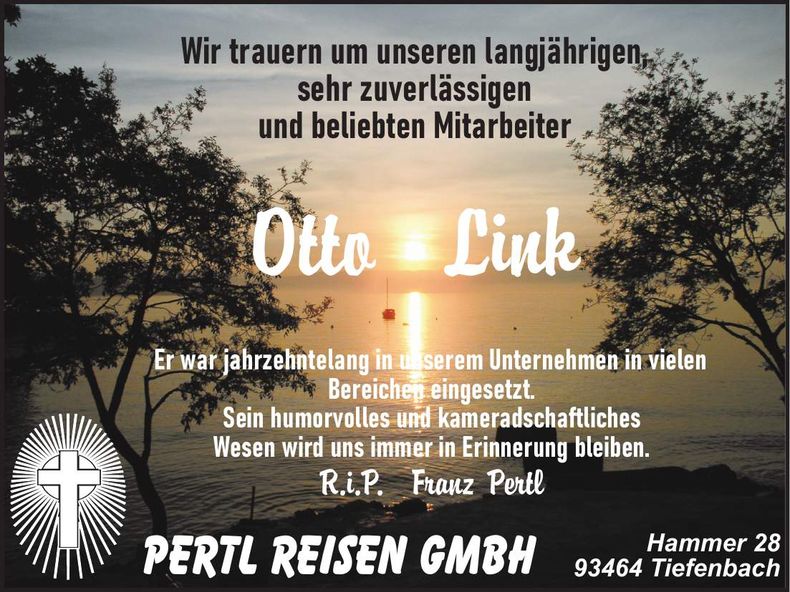 Traueranzeige Otto Link
