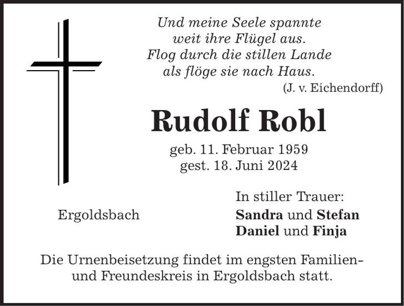 Traueranzeige Rudolf Robl
