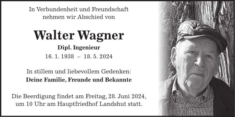 Traueranzeige Walter Wagner