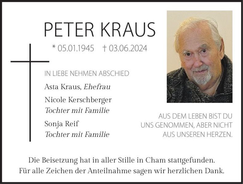 Traueranzeige Peter Kraus