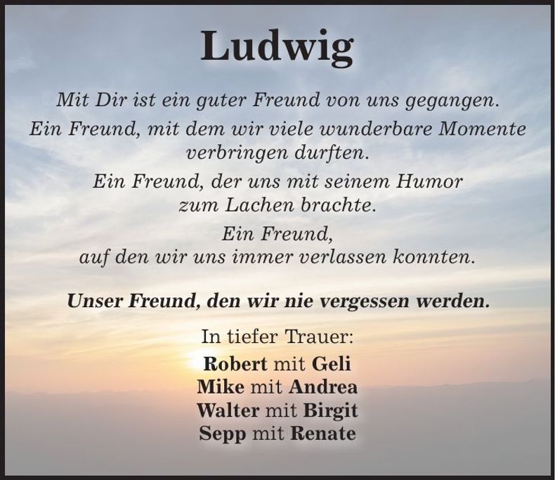 Traueranzeige Ludwig Gandorfer