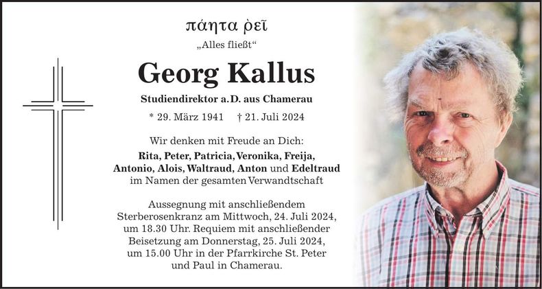 Traueranzeige Georg Kallus