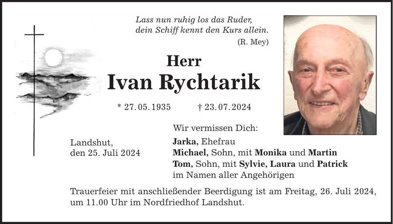 Traueranzeige Ivan Rychtarik