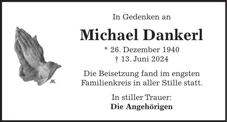 Traueranzeige Michael Dankerl