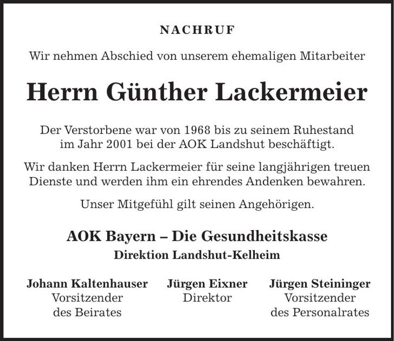 Traueranzeige Rudolf Nirschl