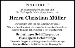 Traueranzeige Hermann Hausler