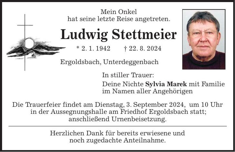 Traueranzeige Ludwig Stettmeier