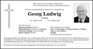 Traueranzeige Georg Ludwig