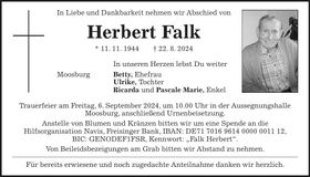 Traueranzeige Herbert Falk