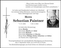 Traueranzeige Sebastian Paintner