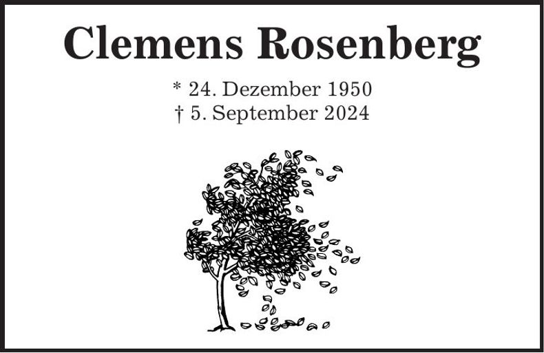 Traueranzeige Clemens Rosenberg