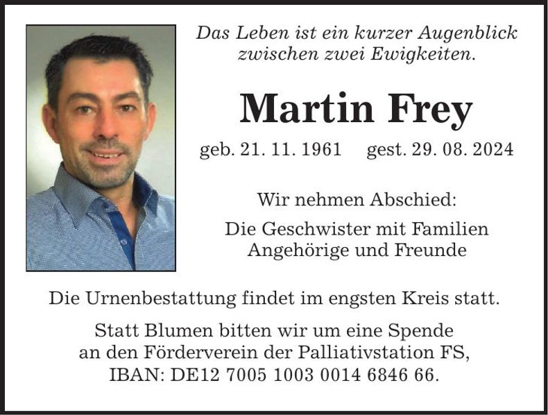 Traueranzeige Martin Frey
