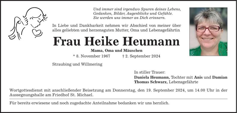 Traueranzeige Heike Heumann