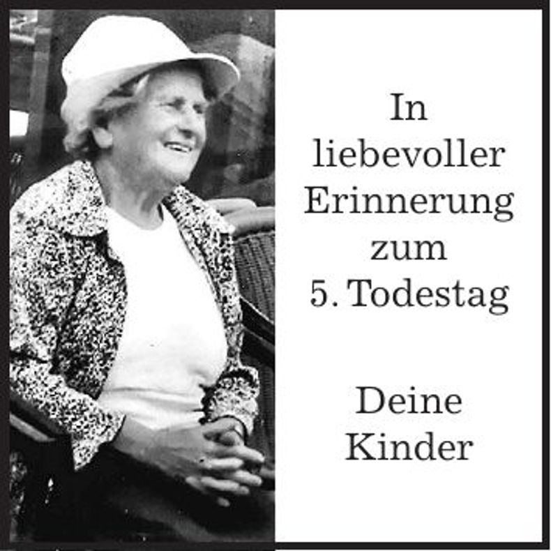 Traueranzeige Paula Heinrich