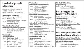 Traueranzeige Abendzeitung Bestattungskalender