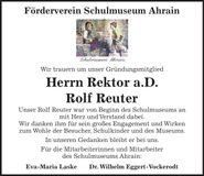 Traueranzeige Rolf Reuter