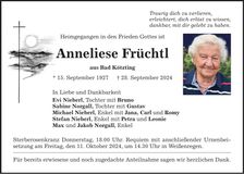 Traueranzeige Anneliese Früchtl