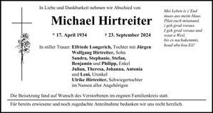 Traueranzeige Michael Hirtreiter