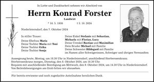 Traueranzeige Konrad Forster
