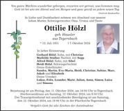 Traueranzeige Ottilie Hölzl