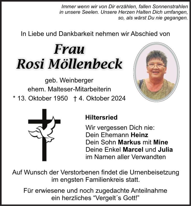 Traueranzeige Rosi Möllenbeck